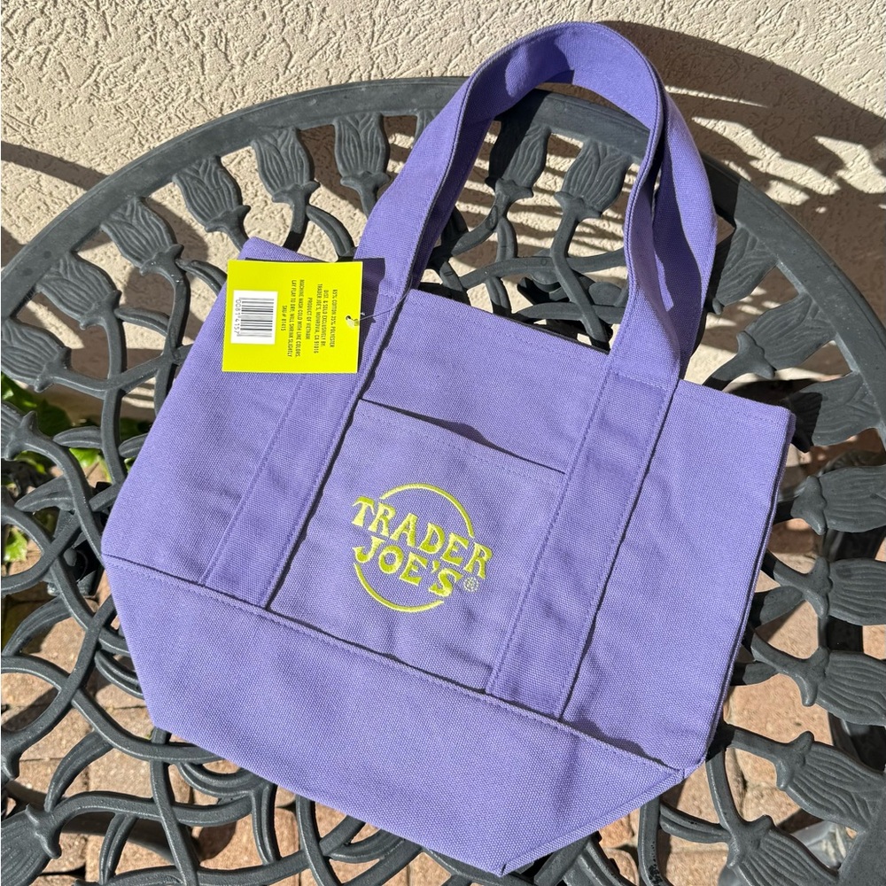Trader Joe‘s Mini Canvas Tote - Purple 💜Halloween Collection